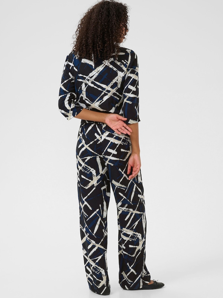 Kaffe KArutie 3/4 Sleeve Black Jumpsuit - Image 2 of 4