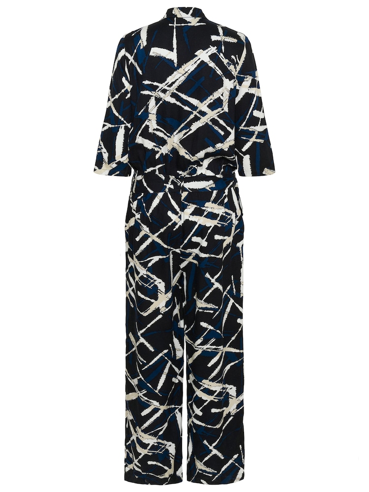 Kaffe KArutie 3/4 Sleeve Black Jumpsuit - Image 4 of 4