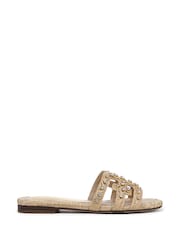 Sam Edelman Regular Fit Bay Jewel Slide Brown Sandals - Imagem 1 de 6