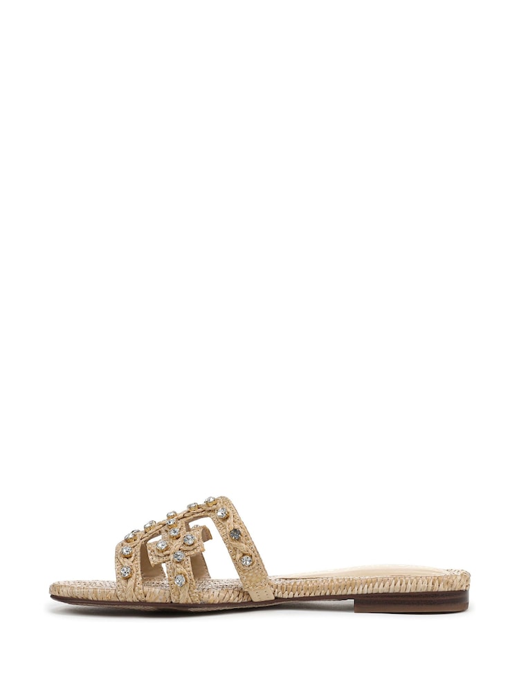 Sam Edelman Regular Fit Bay Jewel Slide Brown Sandals - Imagem 2 de 6