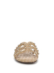 Sam Edelman Regular Fit Bay Jewel Slide Brown Sandals - Imagem 4 de 6