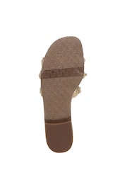 Sam Edelman Regular Fit Bay Jewel Slide Brown Sandals - Imagem 6 de 6