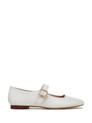 Sam Edelman Regular Fit Michaela Mary Jane White Shoes - Image 1 of 6