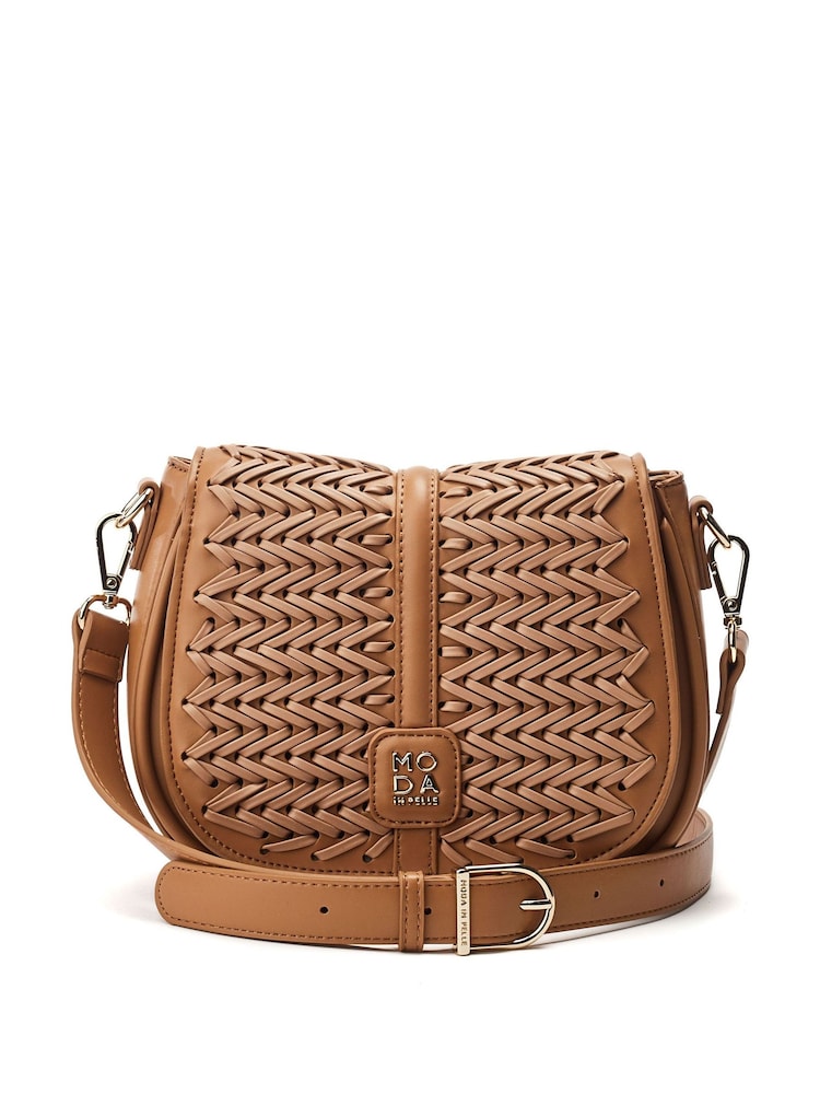 Moda in Pelle Alani Whipstitch Saddle Cross-Body Bag - Image 2 of 5