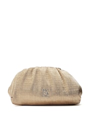 Moda in Pelle Oversized Namik Plisse Clutch Bag - Image 4 of 5