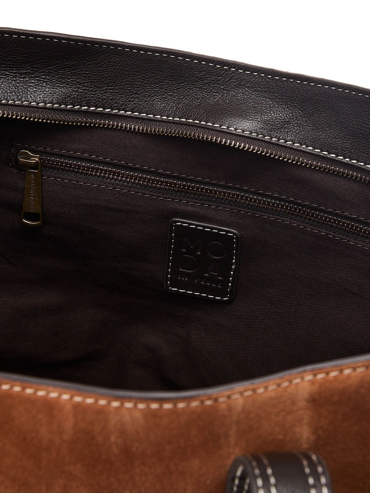 Moda in Pelle Addison Tote Bag With Tassle Detail - Image 5 of 5 Moda in Pelle Addison Tote Bag With Tassle Detail - Image 5 of 5