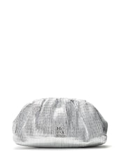 Moda in Pelle Oversized Namik Plisse Clutch Bag - Image 1 of 4