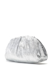 Moda in Pelle Oversized Namik Plisse Clutch Bag - Image 2 of 4