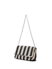 Moda in Pelle Oversized Clove Flap Clutch Black Bag - Image 5 of 5