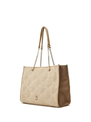 Moda in Pelle Natural Becca Quilted Tote - Image 3 of 5