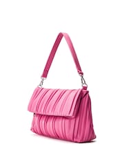 Pink - Moda in Pelle Stella Pleated Fold Over Clutch - Bild 4 von 5
