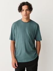 Green Modal Cotton Lightweight T-Shirt - Image 1 of 7