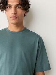 Green Modal Cotton Lightweight T-Shirt - Image 4 of 7