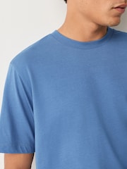 Blue Modal Cotton Lightweight T-Shirt - Image 5 of 8