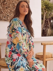 Evans Pleated Swing Multi Dress - Image 1 of 6