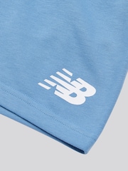New Balance White Kids The System Graphic 100% Cotton T-Shirt And Shorts Set - Image 10 of 10