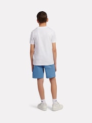New Balance White Kids The System Graphic 100% Cotton T-Shirt And Shorts Set - Image 3 of 10