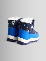JoJo Maman Bébé Navy Rocket Cosy Snow Boots - Image 2 of 4