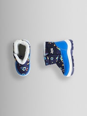 JoJo Maman Bébé Navy Rocket Cosy Snow Boots - Image 3 of 4