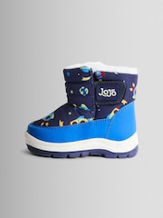 JoJo Maman Bébé Navy Rocket Cosy Snow Boots - Image 4 of 4