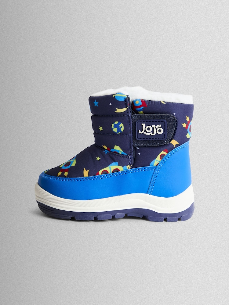 JoJo Maman Bébé Navy Rocket Cosy Snow Boots - Image 4 of 4 JoJo Maman Bébé Navy Rocket Cosy Snow Boots - Image 4 of 4