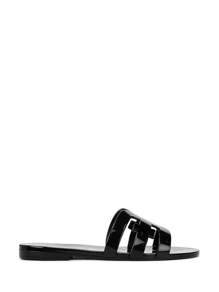Sam Edelman Regular Fit Bay Jelly Black Slides Sandals - Image 1 of 6