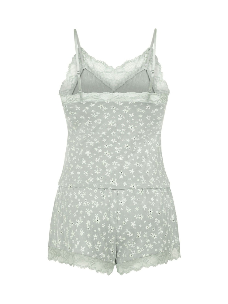 Hunkemöller Green Lace Jersey Cami - Image 2 of 2