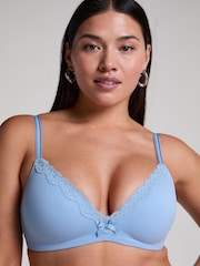 Hunkemoller Blue Lola Padded Non-Wired Bra - Imagen 2 de 5