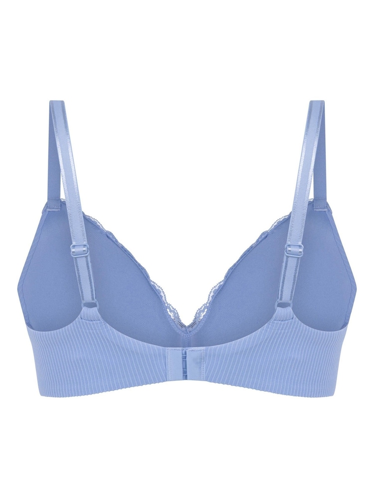 Hunkemoller Blue Lola Padded Non-Wired Bra - Imagen 5 de 5