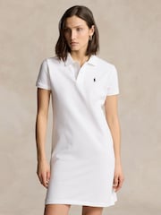Polo Ralph Lauren White Mesh 100% Cotton Polo Dress - Image 1 of 6