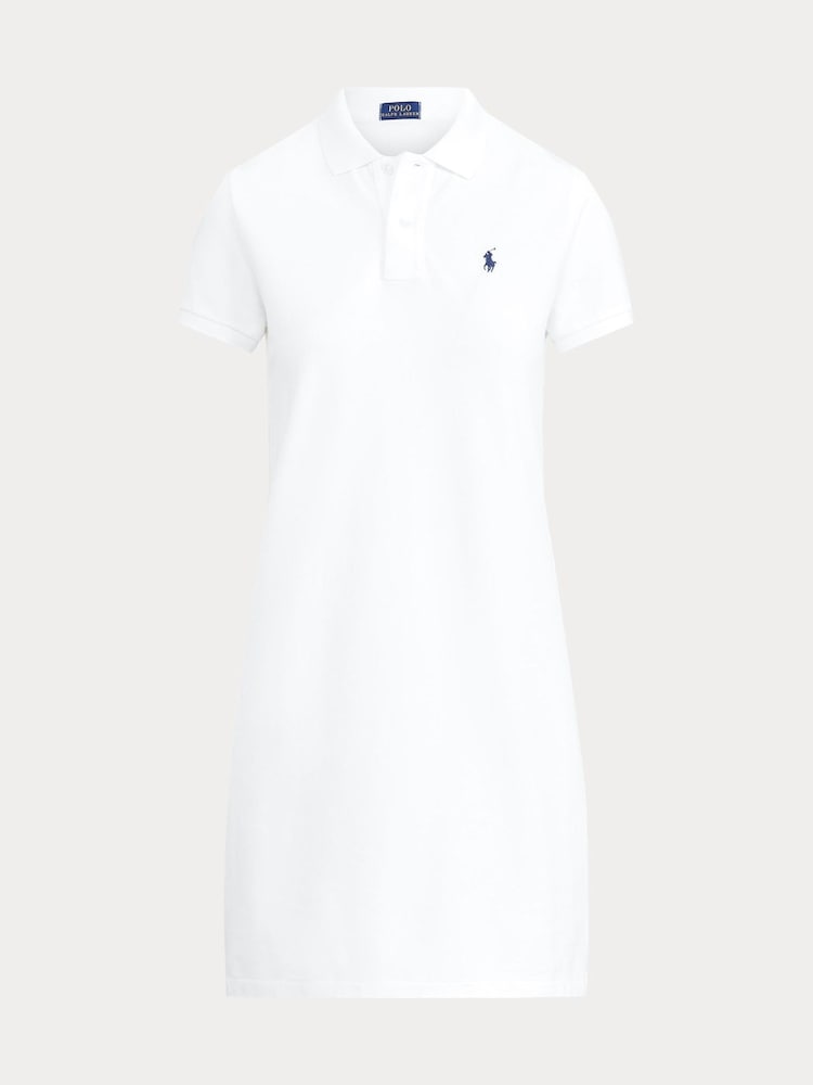 Polo Ralph Lauren White Mesh 100% Cotton Polo Dress - Image 6 of 6