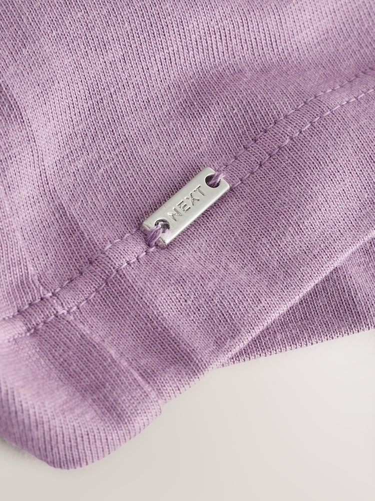 Lila Vijolična Preveri - Cotton/Modal Blend Short Sleeve Pyjamas - Slika 6 iz 6