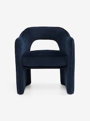 MADE.COM Navy Blue Velvet Sariah Dining Chair - Image 5 of 5