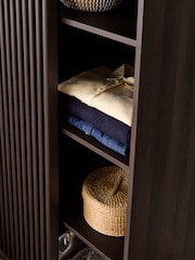 MADE.COM Dark Wood Effect Tulma Sliding Double Wardrobe - Image 3 of 6