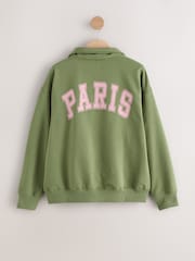 Green Gingham Half Zip Sweatshirt and Flannel Pyjamas Set - Image 8 of 10