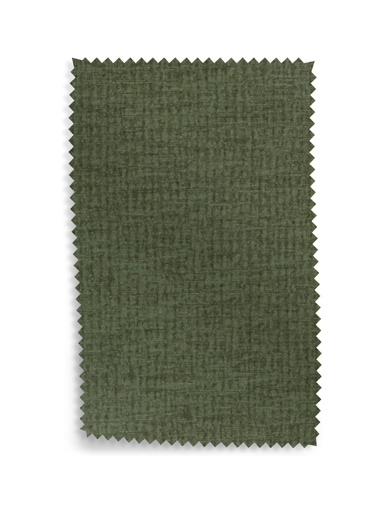 Mid Moss Green Ripple Chenille Upholstery Swatch - Image 1 of 1
