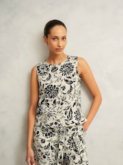 Hobbs White 100% Linen Maura Top - Image 2 of 4