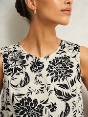 Hobbs White 100% Linen Maura Top - Image 4 of 4