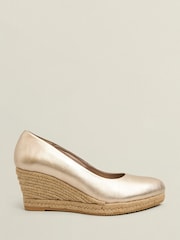 Hobbs Gold Anna Espadrille Sandals - Image 1 of 3