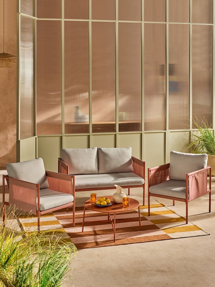 MADE.COM 4 Piece Terracotta Estelle Lounge Set - Image 1 of 6 MADE.COM 4 Piece Terracotta Estelle Lounge Set - Image 1 of 6