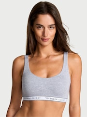 Victoria's Secret Medium Heather Grey Cotton Scoop Bralette - Image 1 of 3