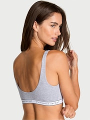 Victoria's Secret Medium Heather Grey Cotton Scoop Bralette - Image 2 of 3