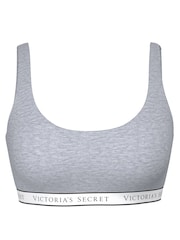 Victoria's Secret Medium Heather Grey Cotton Scoop Bralette - Image 3 of 3