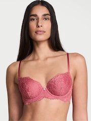 Victoria's Secret Seductive Rose Pink Lightly Lined Demi Lace Bra - Image 1 of 3