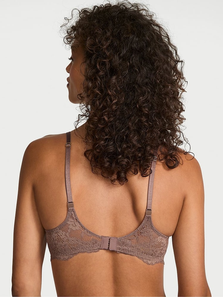 Victoria's Secret Cloudy Grey Lace Trim Push Up Bra - Image 2 of 2