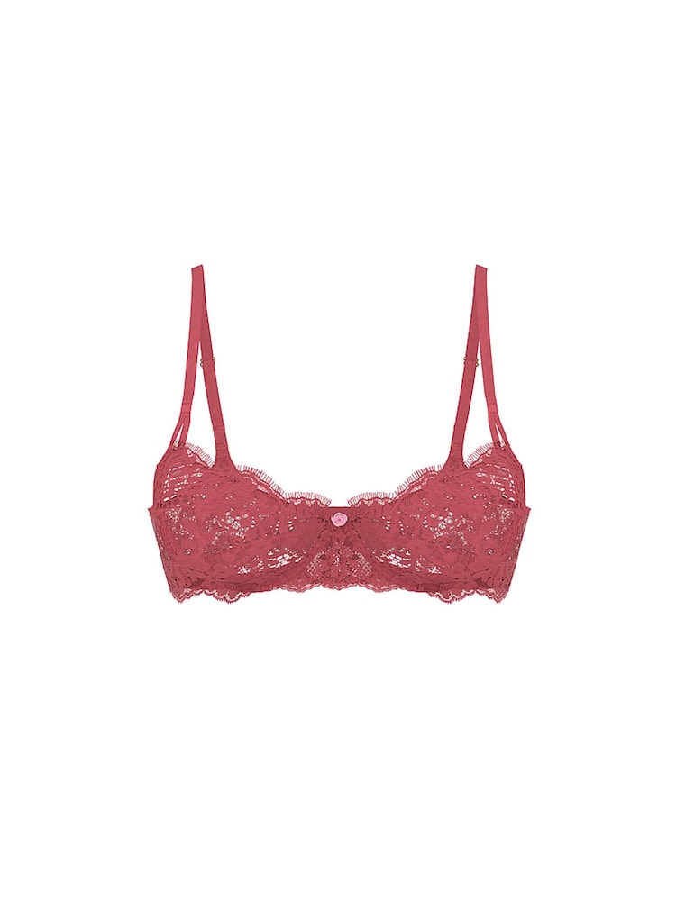 Victoria's Secret Seductive Rose Pink Unlined Balcony Lace Bra - Image 3 of 3