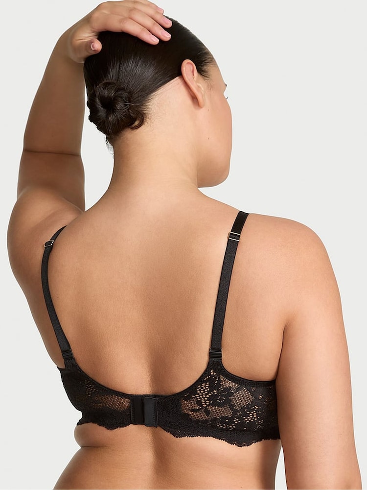Victoria's Secret Black Lace Trim Push Up Bra - Image 2 of 2