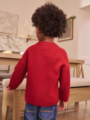 Rot, Hund - Weihnachtlicher Strickpullover (3 Monate bis 7 Jahre) - Bild 2 von 7