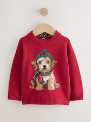Rot, Hund - Weihnachtlicher Strickpullover (3 Monate bis 7 Jahre) - Bild 4 von 7