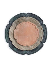 Oka Set of 3 Blue Alba Marble Decorative Plates - Image 3 of 4